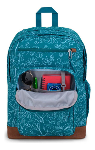Mochila Jansport Cool Student Color Delightful Daisies Green