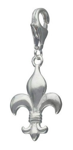 Colgante Broche Flor De Lis, Plata 925, Hombre Mujer