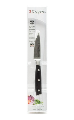 Imagen 3 de 4 de Cuchillo 3 Claveles Verduras 9 Cm Forjado Toledo Acero Inox