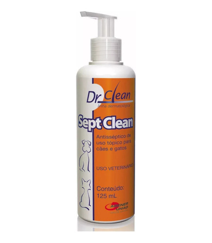 Sept Clean Antisséptico Agener Para Cães E Gatos 125ml