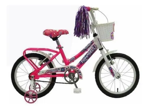 Bicicleta infantil Tomaselli Lady R14 frenos v brakes color rosa