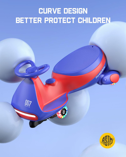 Coche Eléctrico Wiggle Fanttikride N7 Pro 12 V Con Pedal Azu
