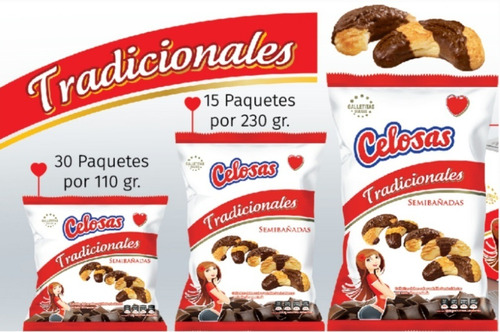 Galletitas Celosas X 110gr(30un), 230gr(15un) Y 350gr(10un)