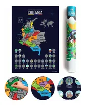 Comprar Mapa Para Raspar Colombia Poster Viajero | scratch Map