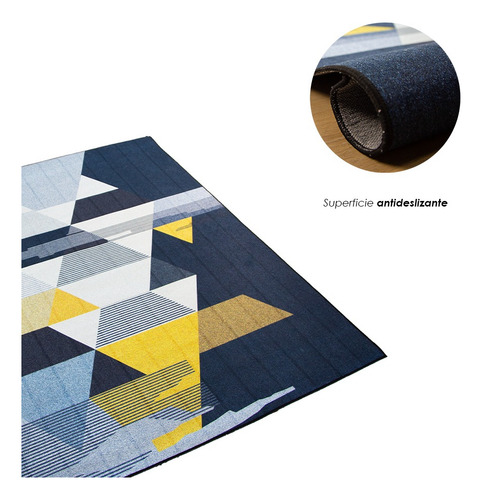 Tapete Sala Estilo Nórdico 200x160 Cm Suavidad Elegancia Ancho 100 cm Color Triangulos Grises Diseño de la tela Triángulos Grises Largo 200 cm