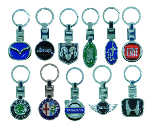 Imagen 2 de 4 de Llavero Jeep Metálico Logo Negro
