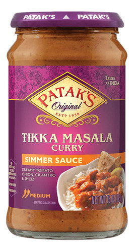 Patak's Tikka Masala - Salsa A Fuego Lento, 15 Onzas (paquet