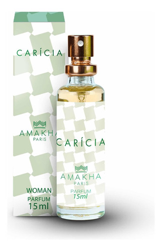 Perfume Caricia Amakha Paris para mujer, 15 ml, para bolso de bolsillo