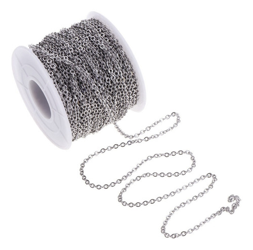 1 Acero Inoxidable 2mm Cadena 10yd / Rollo For Collar