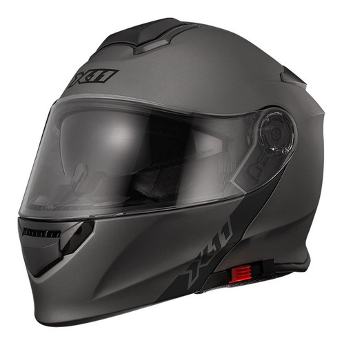 Imagem 2 de 5 de Capacete X11 Turner Solides Chumbo Robocop Escamoteável