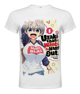 06 Uzaki-chan Wa Asobitai Polera Blanca Estampada Anime 06 Uzaki-chan Wa Asobitai Polera Blanca Estampada Anime