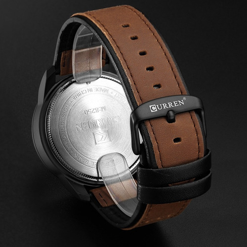 Imagen 3 de 6 de Reloj De Cuero Deportivo De Lujo Curren Para Hombre Chronogr