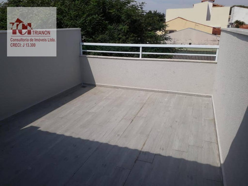 Imagem 4 de 14 de Cobertura Com 106 M² - Sem Condomínio Com Elevador - 2 Dormitórios (1 Suíte), 1 Vaga - À Venda Por R$ 415.000 - Utinga - Santo André/sp - Co0944