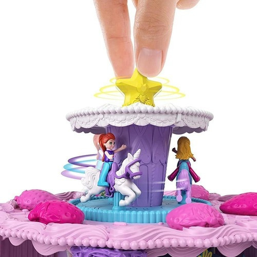 Muñeca de cumpleaños y tarta de juego de Polly - Mattel