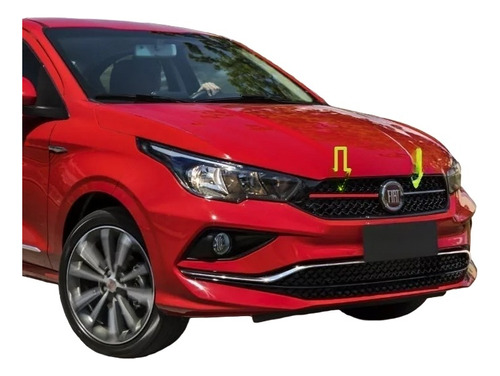 Aplique Friso Grade Vermelho Fiat Cronos E Argo