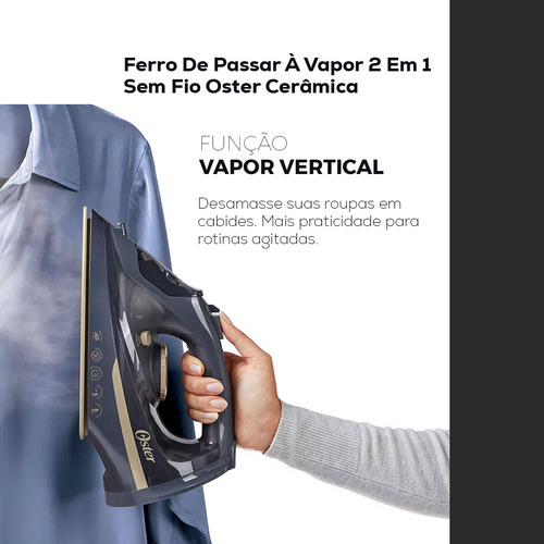 Oster Ferro De Passar A Vapor 2 Em 1 Sem Fio - 220v