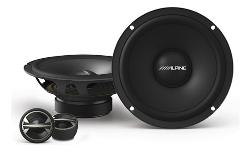 Kit De Bocinas Alpine 6.5 El-e65c Altavoces Coaxiales 2 Vías Color Negro