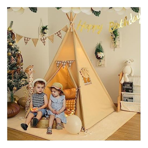 Tenebud Tiepee Tent Con Luces De Hadas De Bunting Bunting De