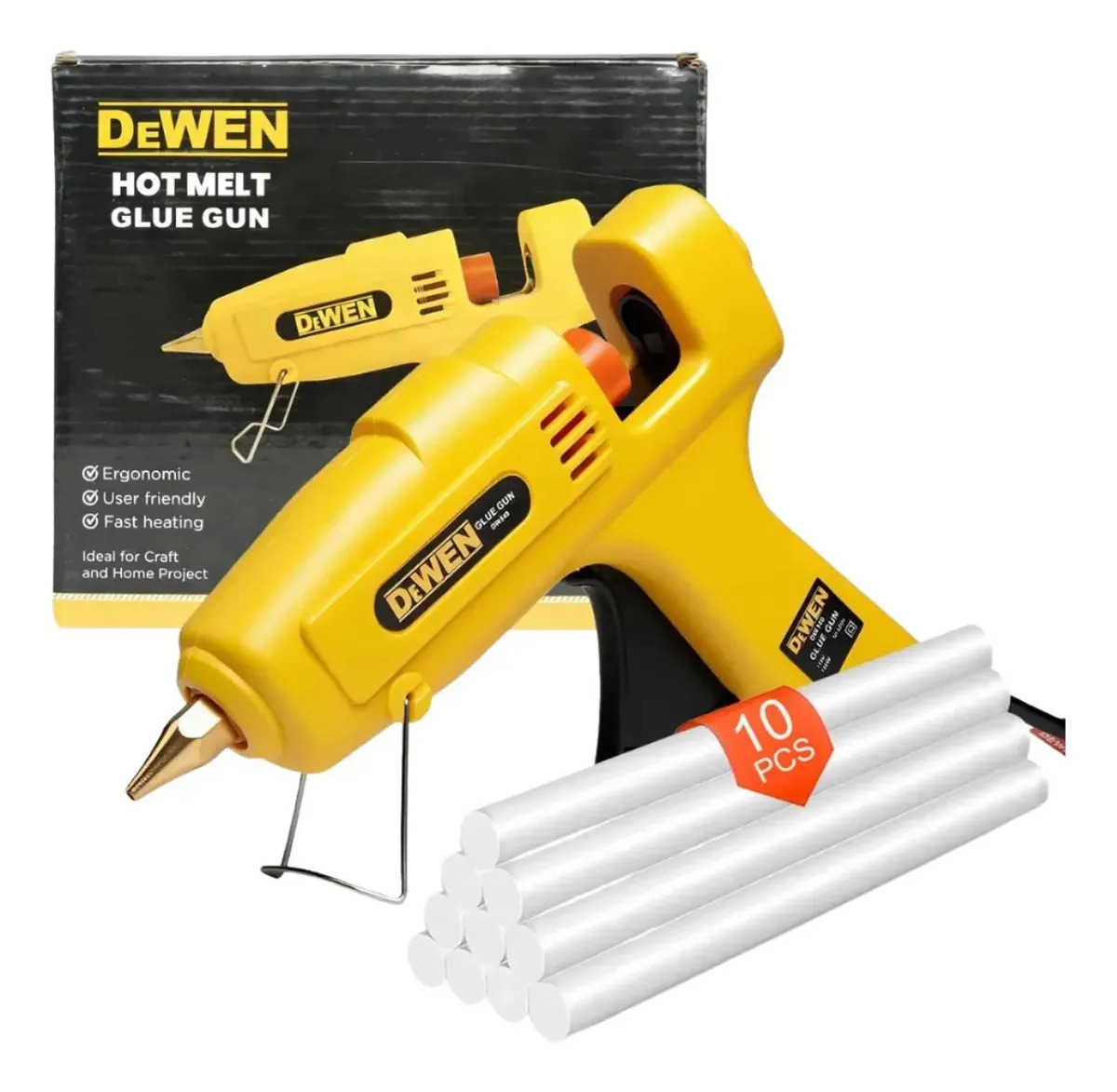 Pistola Cola Quente Profissional 120w 11mm Artesanato Amarelo