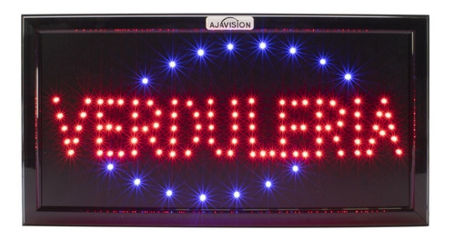 Cartel Led Verduleria Luminoso 220v Bajo Consumo 48 X 25 Cm