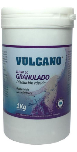 Cloro Para Piscinas Granulado 60% 1 Kg - Vulcano