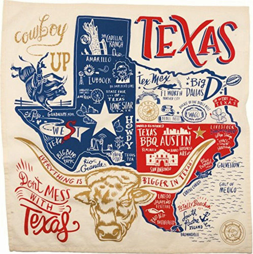 Primitives By Kathy Toalla, (dish Towel), Super Texas, Una