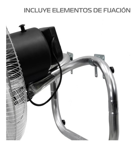 Imagen 5 de 10 de Ventilador 3 En 1 Pie Pared Industrial Metalico 90w Turbo