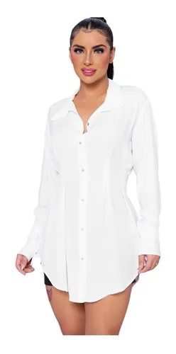 Chemise Camisa Social Manga Longa Camis o Bot o