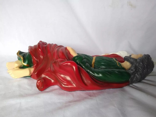 São José Dormindo 50 Cm Imagem Que O Papa Tem No Quarto Cor pintura a mão