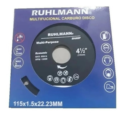 Disco Corte P/madera Multifuncional Carburo Ruhlmann