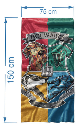 Toalla De Baño Harry Potter 5 Microfibra Absorbente Sp Blanco Cine