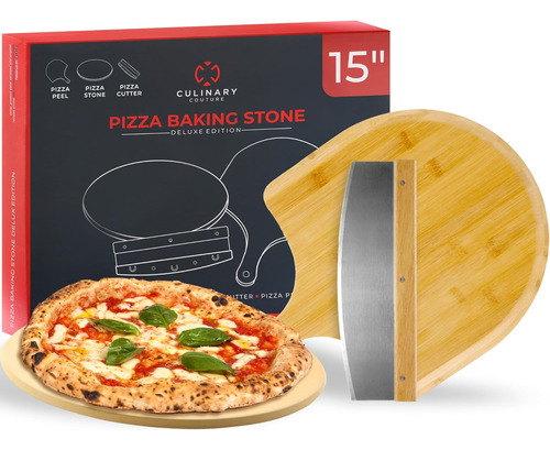 Kit Deluxe De 15 Piedras Redondas Para Pizza De Culinary Cou