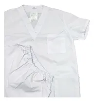 Comprar Ambo Médico Uniforme Sanitario Unisex Blanco Escote V