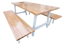 Comprar Banco Largo Hierro Y Madera Finger Joint Abaldi Aberturas!!