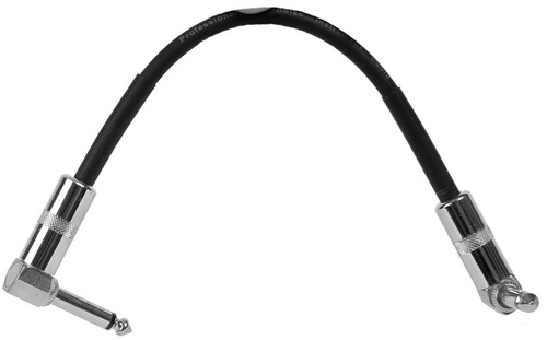 Cable Interpedal Plug Mono 6,5 Codo Metalico De 20 Cm