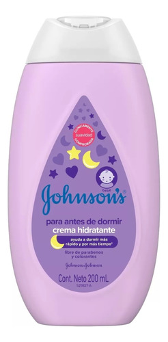 Crema Hidratante Bebé Johnson's Antes De Dormir X 200ml