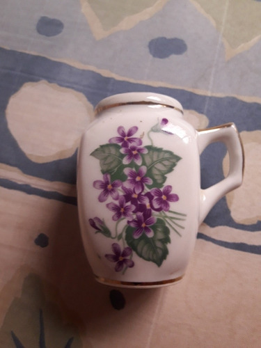 Mate Porcelana Recuerdo De Buenos Aires Violetas 