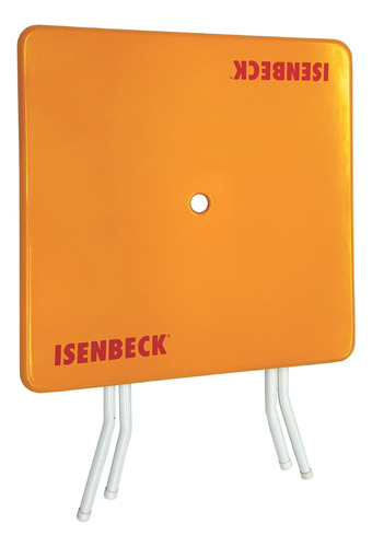 Mesa Cuadrada Fibra De Vidrio Plegable Bar 70x70cm Isenbeck Amarillo