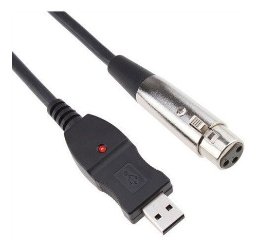 Cable Xlr Hembra A Usb Interface Microfono Dinámico 3.6m Com