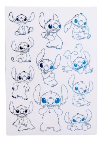 Libro De Stickers Mooving Stitch 24 Pag +450 Stickers Disney