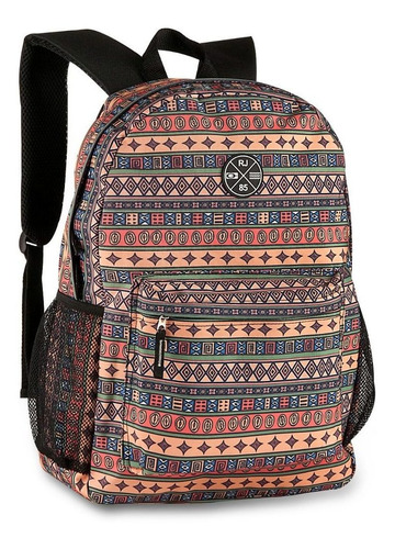 Mochila Overblack De Costas Juvenil Escolar Estampado Etnico