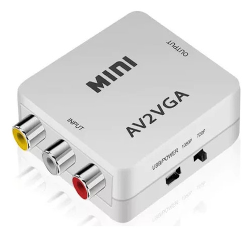 Adaptador Conversor Rca Av A Vga Full Hd Mw23-02-159