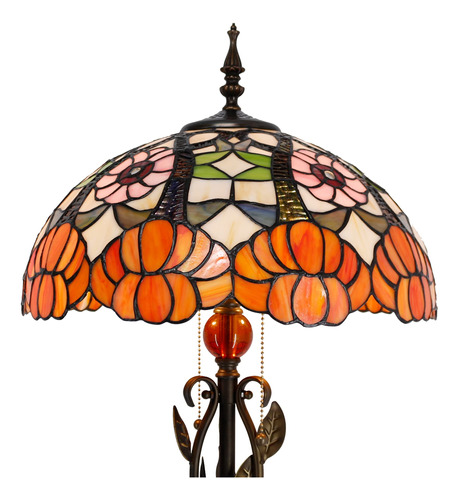 Tiffany - Lmpara De Pie De Color Naranja Con Flores De Vitra