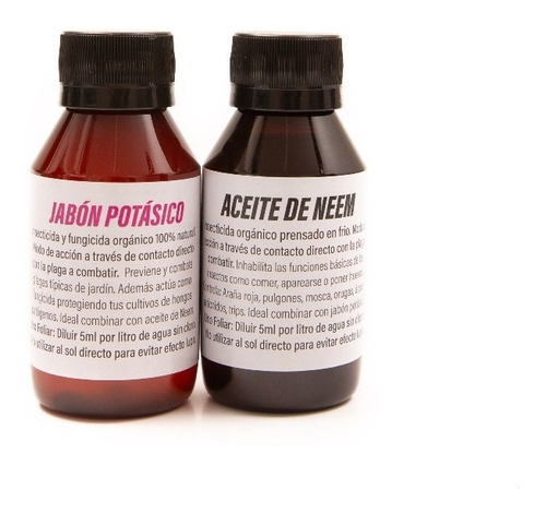 Aceite De Neem + Jabón Potásico Insecticida 100ml Juanijuana