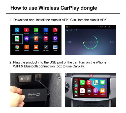 Adaptador Inalámbrico Carplay Android Auto Usb Dongle Para R