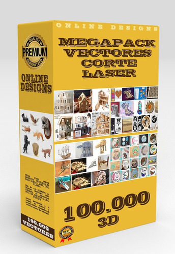 Mega Pack Premium 100.000 Vectores Para Cortes Láser 2d 3d