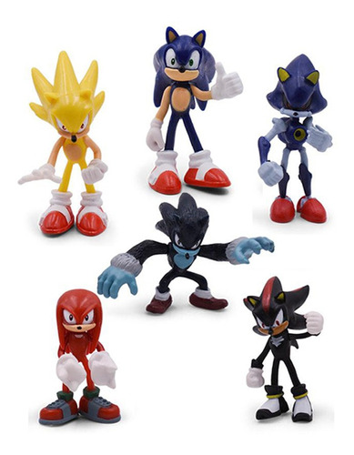 Sonic Shadow Tails Personajes Figura Juguetes 6pc