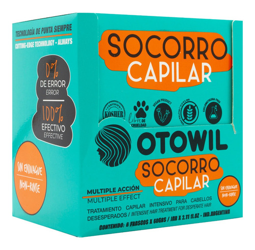 Imagen 4 de 7 de Otowil Socorro Capilar Sin Enjuague Caja X 6un Frasco 60cm3