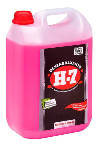 Desengraxante H-7 - 5 Litros - Limpeza Pesada - H7 Original