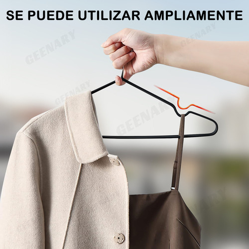 50 Ganchos Para Ropa Resistentes Plastico Perchas Inoxidable